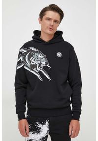 Plein Sport - PLEIN SPORT bluza męska kolor czarny z kapturem z nadrukiem. Typ kołnierza: kaptur. Kolor: czarny. Długość rękawa: długi rękaw. Długość: długie. Wzór: nadruk. Styl: sportowy #6