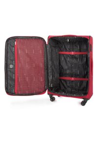 Wittchen - Duża miękka walizka prosta. Kolor: czerwony. Materiał: poliester #3