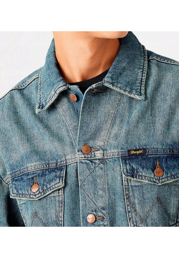 Wrangler - WRANGLER ANTI FIT JACKET MĘSKA KURTKA JEANSOWA GRASS ROOTS W459Y131C 112146060. Materiał: jeans