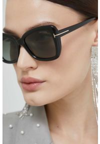 Tom Ford okulary przeciwsłoneczne damskie kolor czarny. Kolor: czarny #4