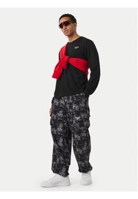 Reebok Longsleeve Feliks RK25738CCM Czarny Regular Fit. Kolor: czarny. Materiał: bawełna. Długość rękawa: długi rękaw #6