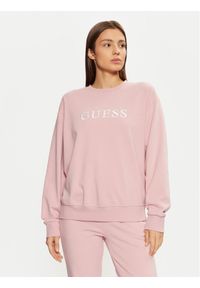 Guess Bluza O5RQ03 KCO31 Różowy Regular Fit. Kolor: różowy. Materiał: bawełna #1