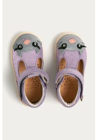 Mrugała - Baleriny skórzane dziecięce. Nosek buta: okrągły. Kolor: fioletowy. Materiał: skóra. Szerokość cholewki: normalna #2
