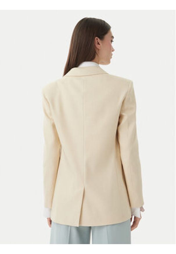 Hugo - HUGO Marynarka Anetali 50560000 Beżowy Oversize. Kolor: beżowy. Materiał: syntetyk