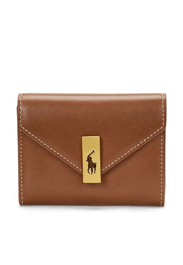Mały Portfel Damski Polo Ralph Lauren. Kolor: brązowy