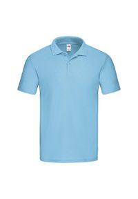 FRUIT OF THE LOOM - Oryginalna Koszulka Polo Dla Dorosłych Unisex. Typ kołnierza: polo. Kolor: niebieski