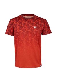 TECNIFIBRE - Koszulka T-Shirt tenisowa męska Tecnifibre X-Loop Tee. Kolor: czerwony, wielokolorowy, pomarańczowy. Sport: tenis #1