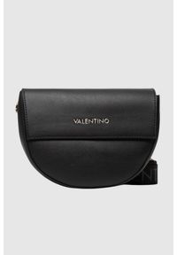 Valentino by Mario Valentino - VALENTINO Czarna torebka Bigs. Kolor: czarny. Wzór: paski