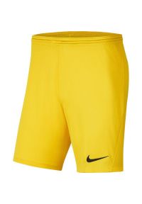 Nike - Męskie Spodenki Dry Park III. Kolor: żółty. Sport: bieganie