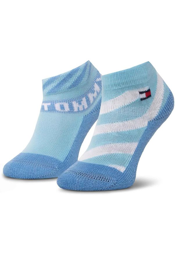 TOMMY HILFIGER - Bawełniane skarpetki dla dzieci Tommy Hilfiger - Komfort i styl. Kolor: fioletowy. Materiał: elastan, poliamid, bawełna