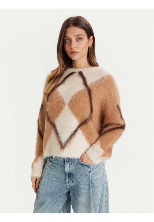 ViCOLO Sweter 55042F Écru Regular Fit