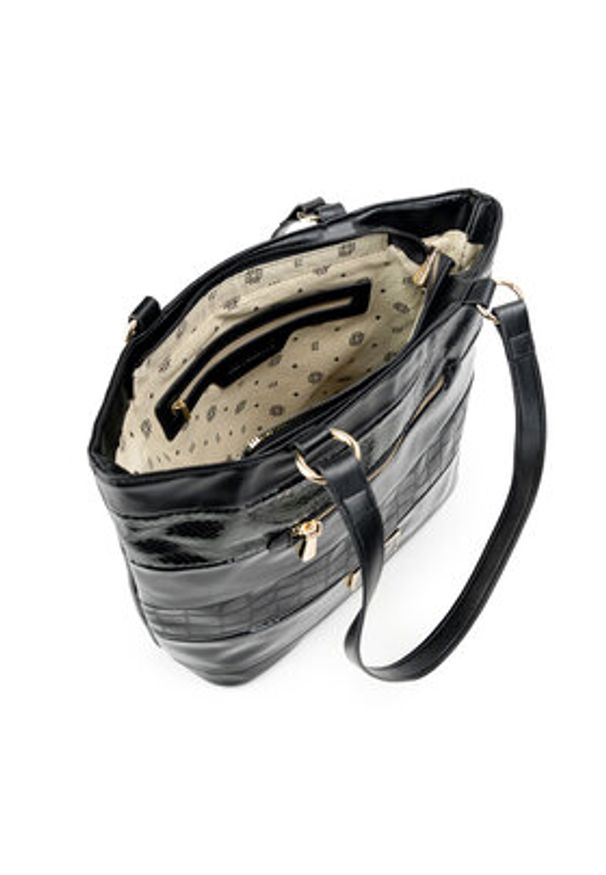 Monnari Torebka TORIMP0-24J-BAG4800-KM20D000-R00 Czarny. Kolor: czarny. Materiał: skórzane