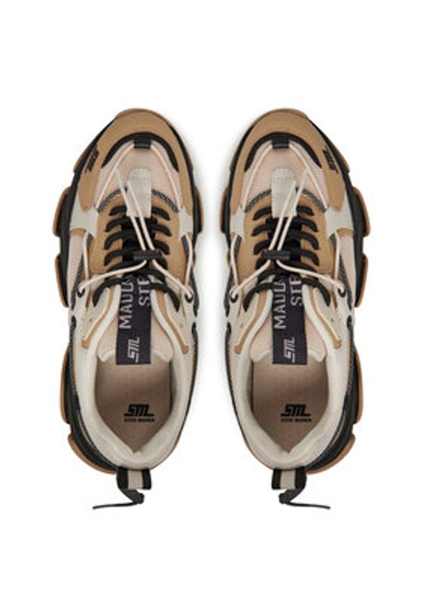 Steve Madden Sneakersy Vault 2 SM11003461 Beżowy. Kolor: beżowy. Materiał: skóra
