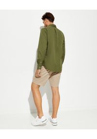 Ralph Lauren - RALPH LAUREN - Koszula Custom Fit khaki. Typ kołnierza: polo. Kolor: zielony. Materiał: bawełna. Wzór: haft #3