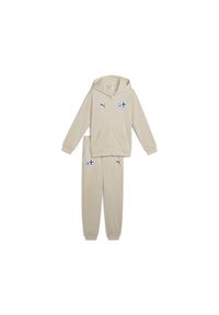 Puma - Dres dziecięcy OM Culture. Kolor: beżowy. Materiał: dresówka. Styl: sportowy