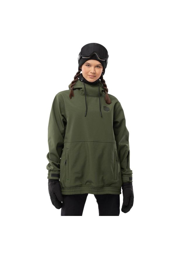 SIROKO - Damska kurtka snowboardowa Sporty zimowe Siroko W1-W Kilimanjaro. Kolor: zielony. Sezon: zima. Sport: snowboard