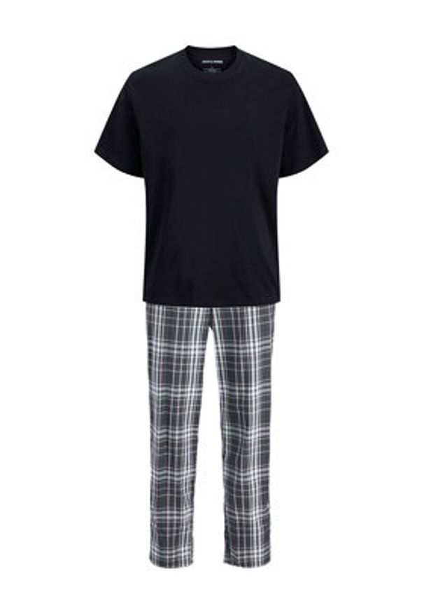Jack & Jones Piżama Luca 12266993 Czarny Standard Fit. Kolor: czarny. Materiał: bawełna