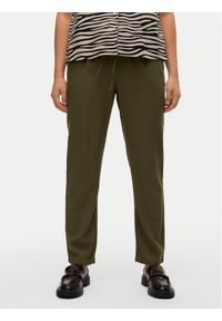 Vero Moda Spodnie materiałowe Jesmilo 10279691 Zielony Regular Fit. Kolor: zielony. Materiał: len