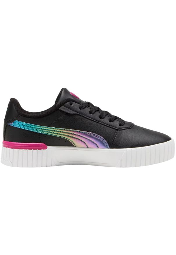 Buty dla dzieci Puma Carina 2.0. Kolor: czarny, wielokolorowy. Materiał: materiał, syntetyk. Sport: turystyka piesza