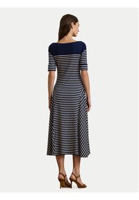 Lauren Ralph Lauren - LAUREN RALPH LAUREN Sukienka codzienna 250957728002 Granatowy Regular Fit. Okazja: na co dzień. Kolor: niebieski. Materiał: bawełna. Typ sukienki: proste. Styl: casual