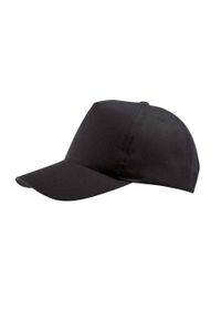 SOL'S - Buzz 5 Panel Baseball Cap. Kolor: czarny