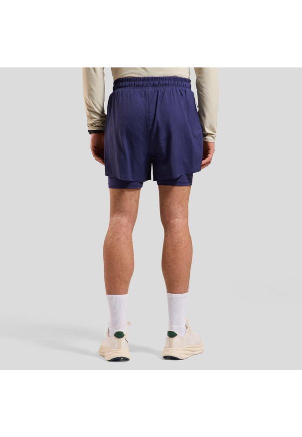 Spodenki męskie Odlo ZEROWEIGHT 5 INCH 2-in-1 short. Kolor: niebieski. Sport: bieganie