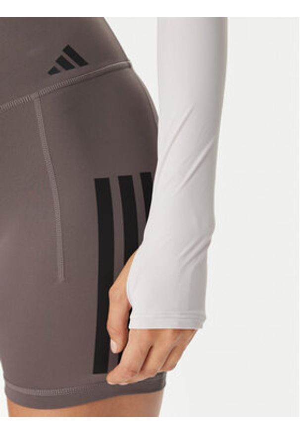 Adidas - adidas Koszulka techniczna Power Essentials Workout Contour KD2217 Fioletowy Slim Fit. Kolor: fioletowy. Materiał: syntetyk