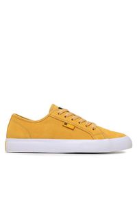 DC Sneakersy Manual S Shoe ADYS300637 Żółty. Kolor: żółty. Materiał: zamsz, skóra