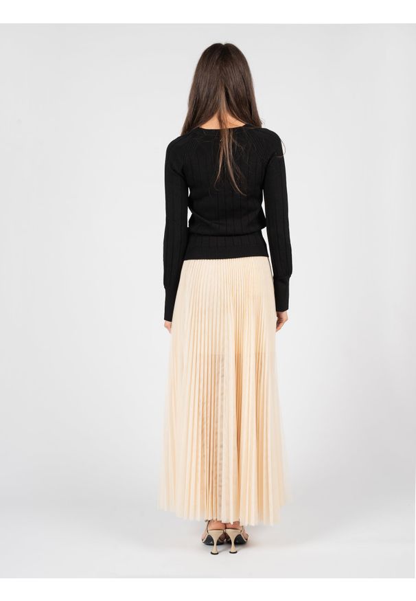 Patrizia Pepe Spódnica | 8G0263/J014 | Kobieta | Kremowy. Okazja: na co dzień. Kolor: kremowy. Materiał: poliester. Długość: krótkie. Styl: elegancki, casual