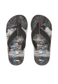 Tommy Jeans Japonki Tjm Elevated Beach Sandal EM0EM01561 Czarny. Kolor: czarny. Materiał: materiał