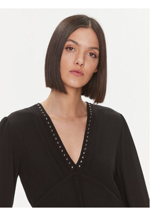 Liu Jo Sukienka codzienna MF3184 T0414 Czarny Regular Fit. Okazja: na co dzień. Kolor: czarny. Materiał: syntetyk. Typ sukienki: proste. Styl: casual