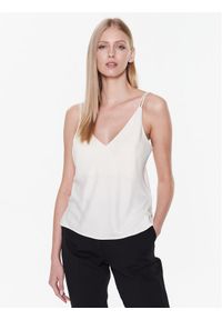 Calvin Klein Top K20K205543 Écru Regular Fit. Materiał: syntetyk