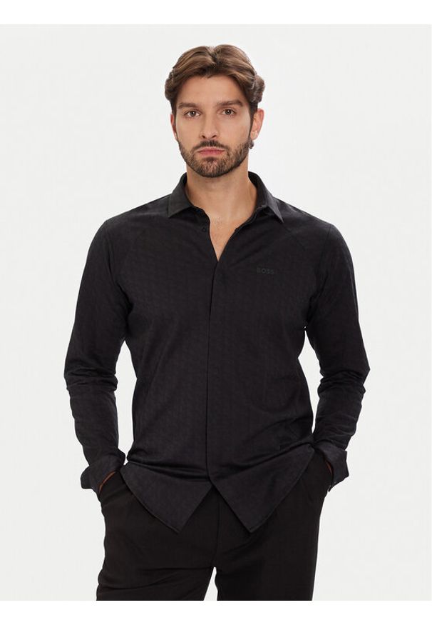 BOSS Koszula Excurse 50544843 Granatowy Regular Fit. Kolor: niebieski. Materiał: bawełna