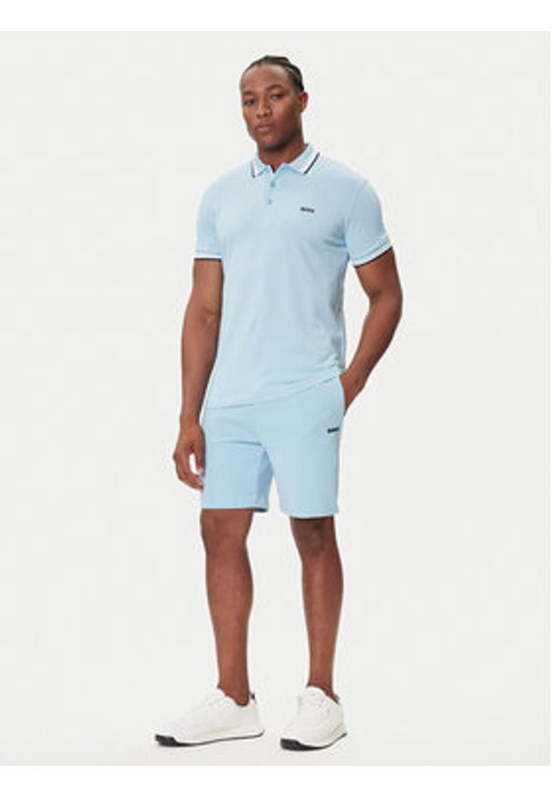 BOSS Polo Paddy 50469055 Błękitny Regular Fit. Typ kołnierza: polo. Kolor: niebieski. Materiał: bawełna