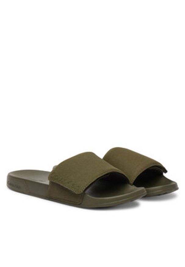 Calvin Klein Klapki Ess Slide Adj Monobrand Cv HM0HM02115 Zielony. Kolor: zielony. Materiał: materiał