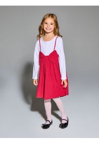 Sinsay - Sukienka babydoll ze świąteczną kokardą - czerwony. Typ kołnierza: kokarda. Kolor: czerwony. Styl: wizytowy #1