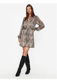 Vila Sukienka codzienna Falia 14087649 Beżowy Regular Fit. Okazja: na co dzień. Kolor: beżowy. Materiał: syntetyk. Typ sukienki: proste. Styl: casual #7