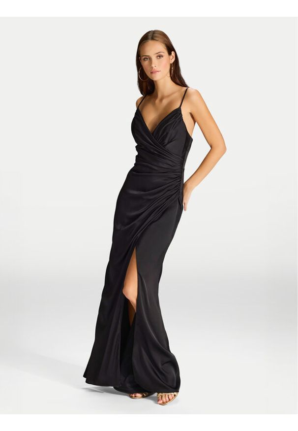 Hey Kyla Sukienka wieczorowa 5AI075HK Czarny Slim Fit. Kolor: czarny. Materiał: satyna, syntetyk. Styl: wizytowy
