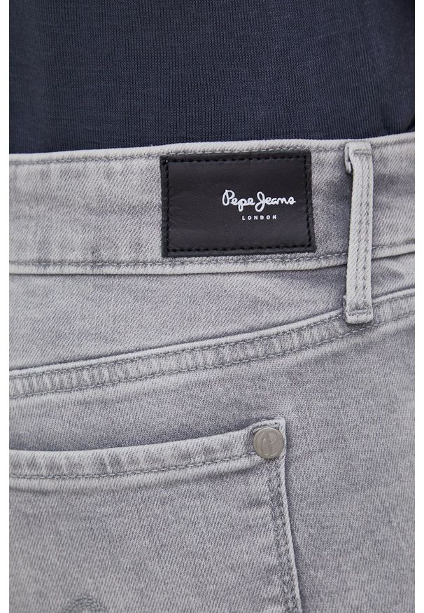 Pepe Jeans jeansy damskie medium waist. Kolor: szary