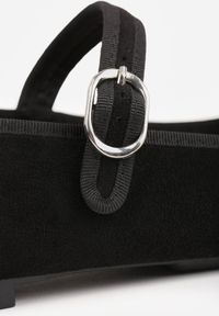 Born2be - Czarne Balerinki z Kwadratowym Noskiem i Zapięciem na Sprzączkę Lavitera. Zapięcie: sprzączka. Kolor: czarny. Styl: elegancki, retro #7