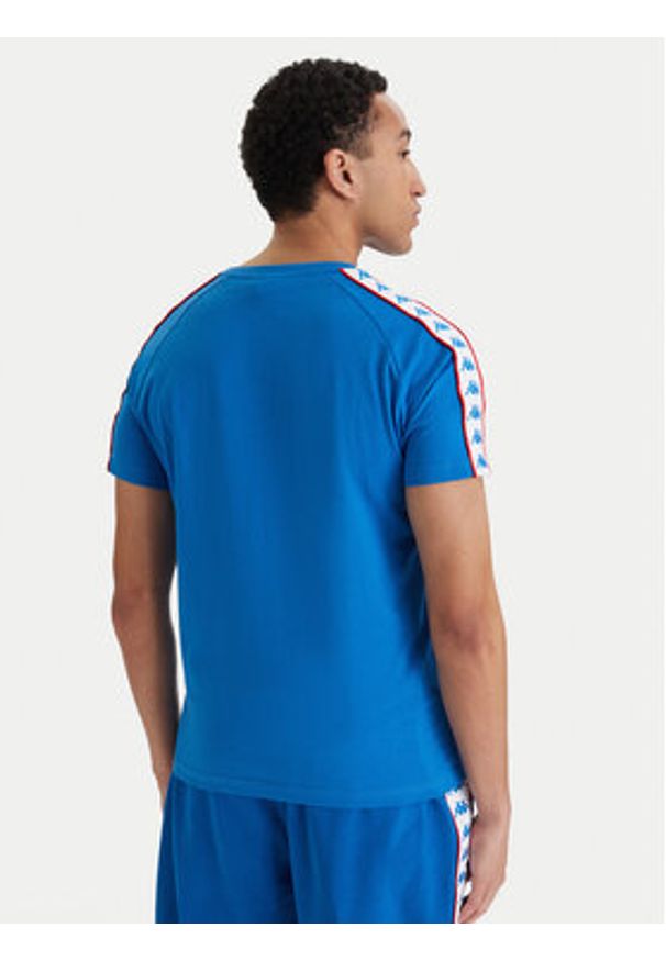 Kappa T-Shirt Banda Coen 303UV10 Niebieski Slim Fit. Kolor: niebieski. Materiał: bawełna