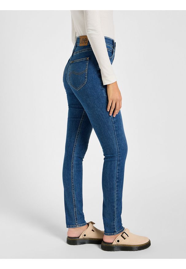 Lee - LEE DAMSKIE SPODNIE JEANSOWE LEE ULC SKINNY BLUE FORMAT 112357956