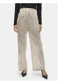 Vero Moda Spodnie materiałowe Ellen 10319016 Beżowy Straight Fit. Kolor: beżowy. Materiał: syntetyk