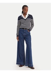 TOMMY HILFIGER - Tommy Hilfiger Sweter WW0WW40098 Granatowy Regular Fit. Kolor: niebieski. Materiał: syntetyk #3