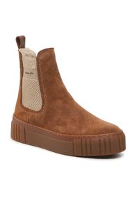 GANT - Sztyblety Gant Snowmont 25551442 Cognac G45. Kolor: brązowy. Materiał: zamsz, skóra