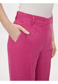 Weekend Max Mara Spodnie materiałowe Malizia 2415131022 Różowy Straight Leg. Kolor: różowy. Materiał: len #5