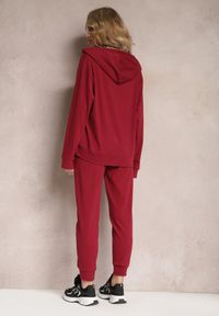 Renee - Bordowy Komplet Dresowy 2-częściowy z Bluzą i Spodniami Seraphira. Kolor: czerwony. Materiał: dresówka #3