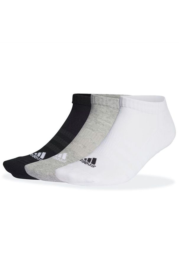 Adidas - Skarpety unisex adidas Sportswear Cushioned Low-Cut Socks 3 Pairs IC1333 - multikolor. Kolor: wielokolorowy. Materiał: poliester, bawełna, elastan, materiał, nylon
