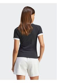 Adidas - adidas T-Shirt 3-Stripes IU2429 Czarny Slim Fit. Kolor: czarny. Materiał: bawełna #7