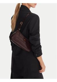 Calvin Klein Torebka Ck Croc Small LV04F3283G Bordowy. Kolor: czerwony. Materiał: skórzane